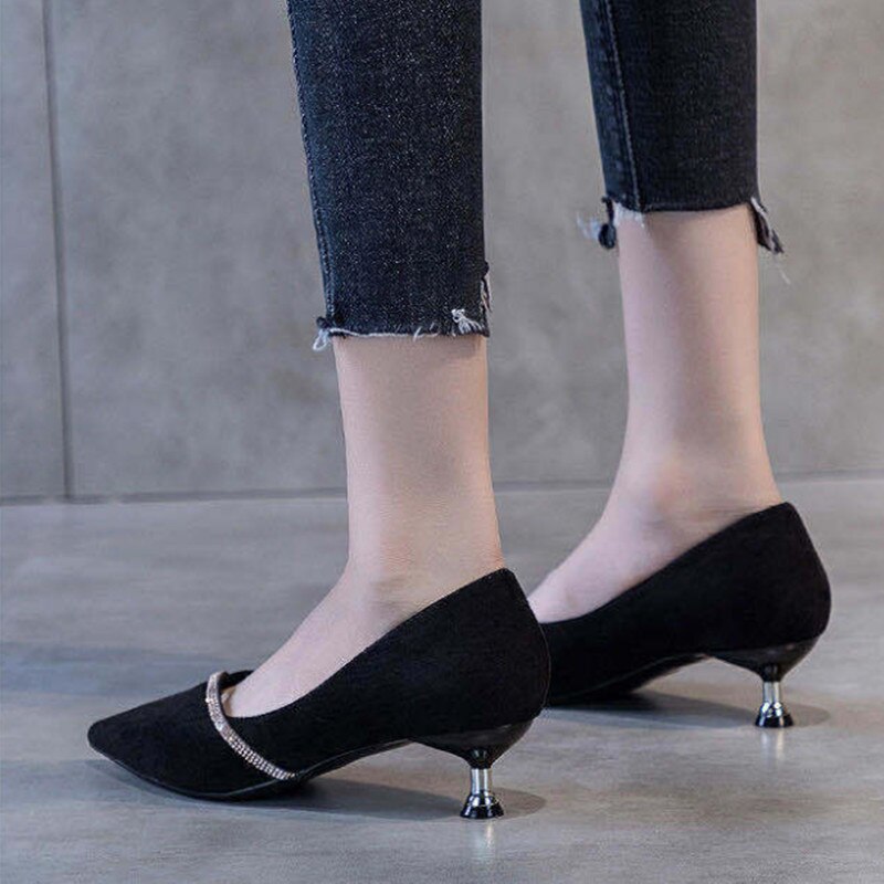 Cresfimix Women Bow Tie Spring Slip on High Heel Shoes Lady Casual Summer Stiletto Heels for Office Zapatos Mujer B5841