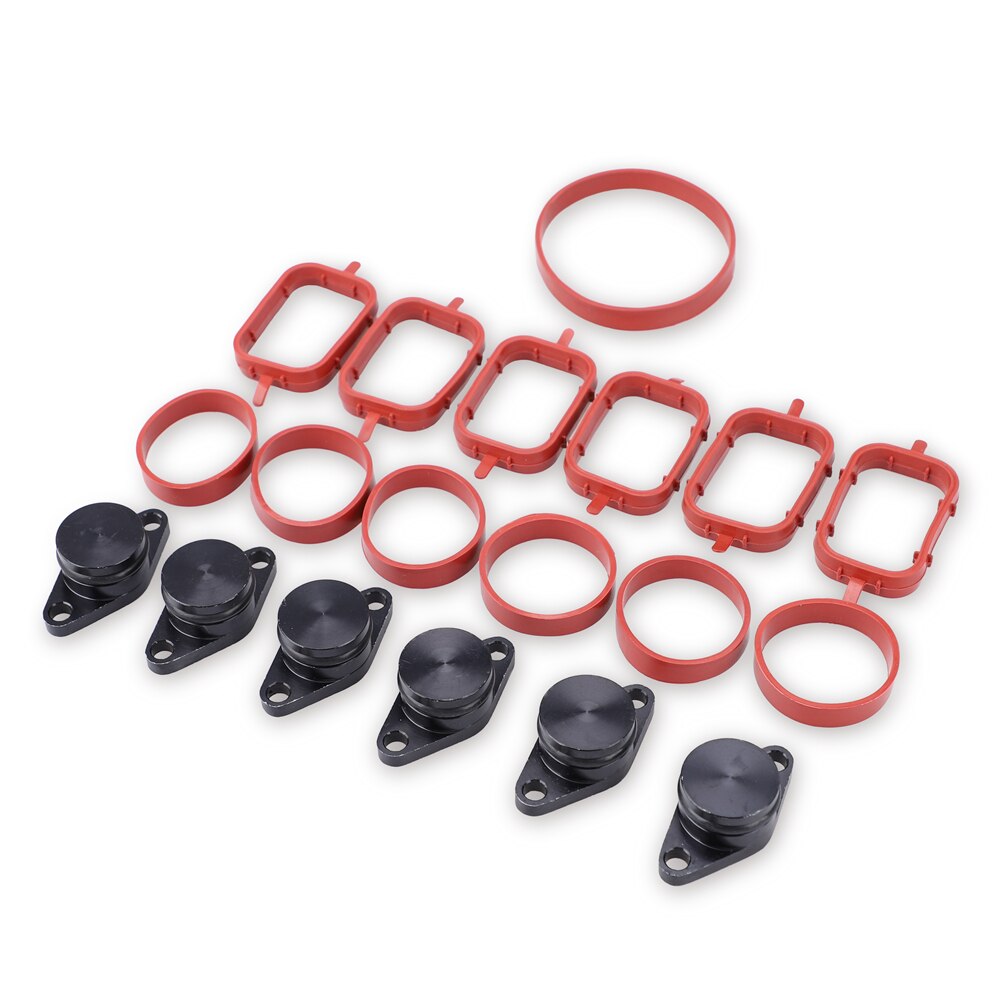 Tapas de aleta de remolino automático, tapones en blanco de eliminación con juntas Ntake para BMW M57, M57N, M57TU, YC101490, 6x22 MM y 6x33 MM