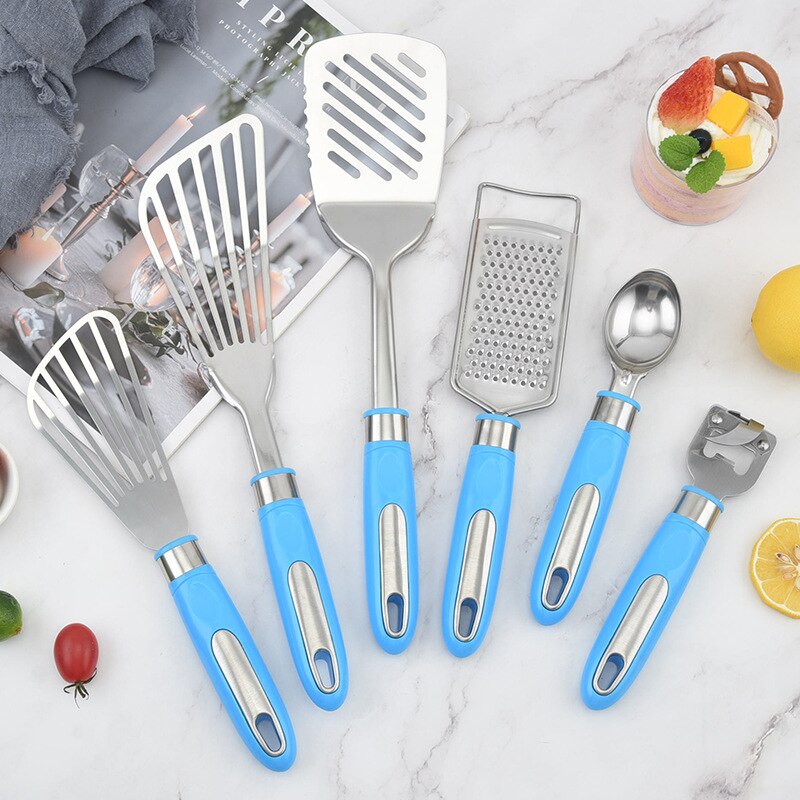 11PCS Stainless Steel Cooking Utensils Kitchen Utensil Set Cooking Spoon and Spatula Baking Utensils Kitchen Gadgets Combination