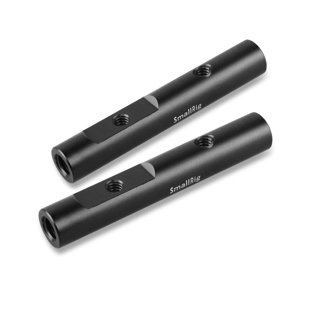 SmallRig Threaded 15mm Rods 90mm Long with 3/8" Female Threads on Both Ends and 1/4" Thread Holes on the Body - 1947