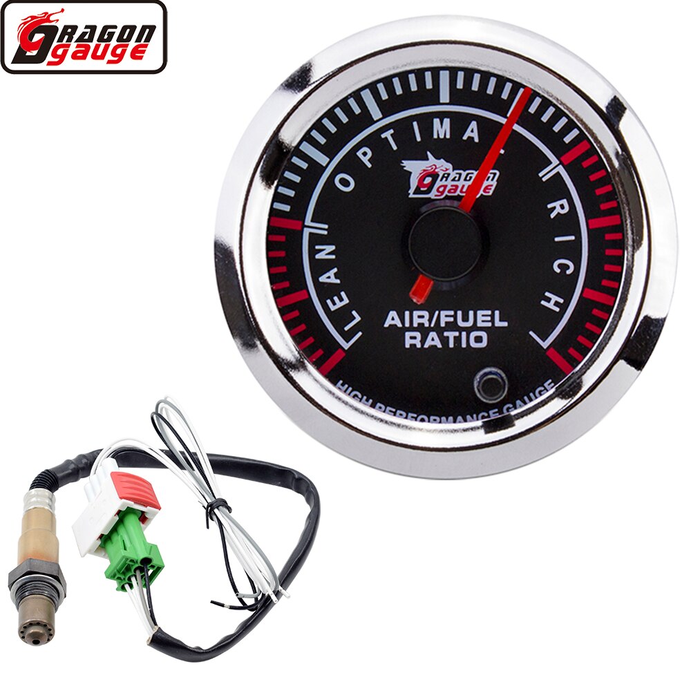 Dragon 2" 52mm Stepper Motor 7 Colors LED Backlight Car Air Fuel Ratio Gauge Narrowband O2 Oxygen Sensor Meter