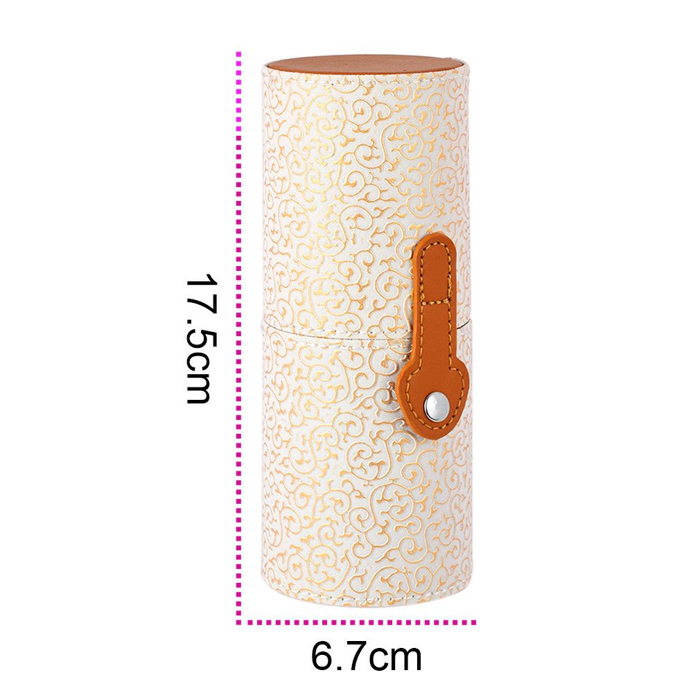 Makeup børster holder organizer case børste pu læder penholder opbevaring kosmetik taske make up værktøjer