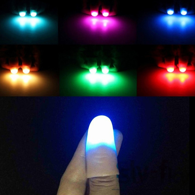 1pair Finger Lights Tricks Finger Light Thumbs Lig Grandado