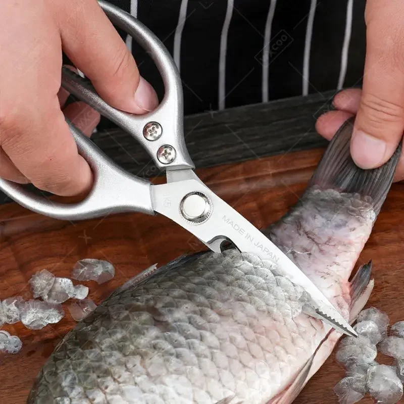 Tijeras de cocina para aves de corral, carnicero, cuchillo de carnicero, tijeras de cocina de acero inoxidable, tijeras para huesos de pollo, cortador afilado para verduras, pescado y pato