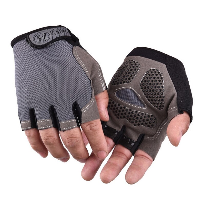 Silicone Cycling Anti-slip Anti-sweat Men Women Half Finger Gloves Breathable Anti-shock Sports Gloves Bike Bicycle Glove