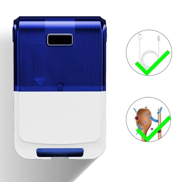 Dish Dryer Disinfection Dish Drain Rack Wall Hanging Sterilizer Air-Drying Machine For Spoon Chopstick Cage Cutlery Organizer: Blue B