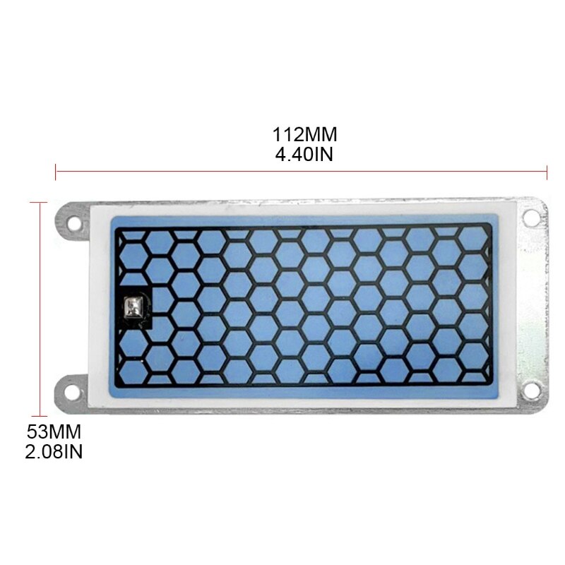 2pcs/set Ozone Generator Accessories Honeycomb Blue Film Coated Ozone Ceramic Sheet Long Life Aluminum Plate