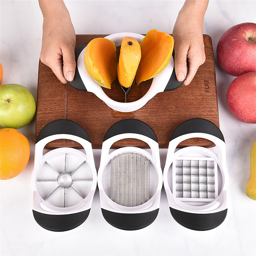 Mango melon skærer 1pc frugtdeler i rustfrit stål køkken frugt skæreværktøj 0619#30