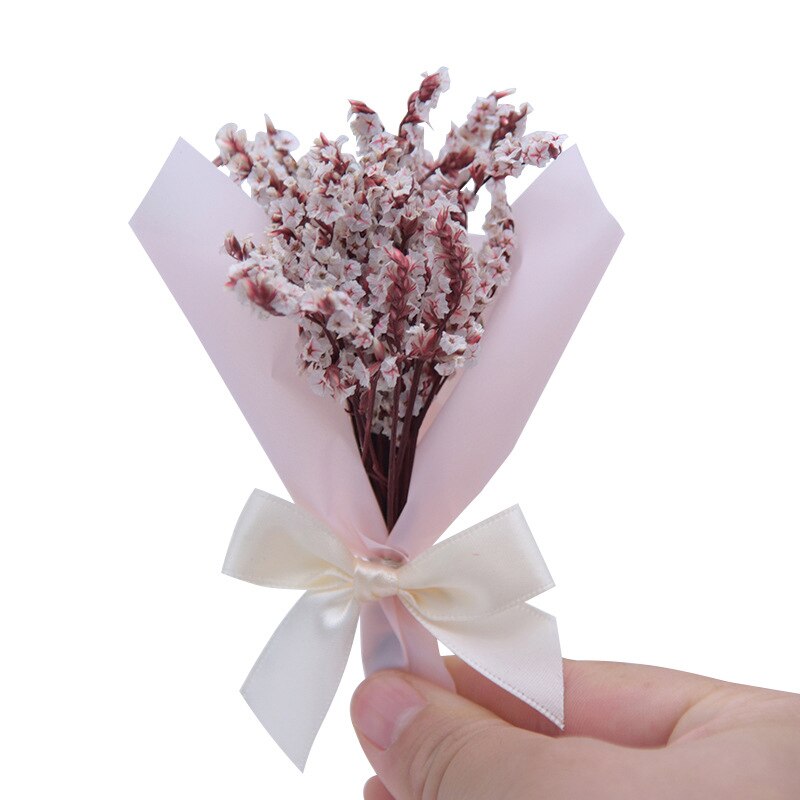 Tørr blomst mini bukett kunstig krystallgress til valentinsdag juledekor gjør jenter fotografering rekvisitt koreansk: B -5