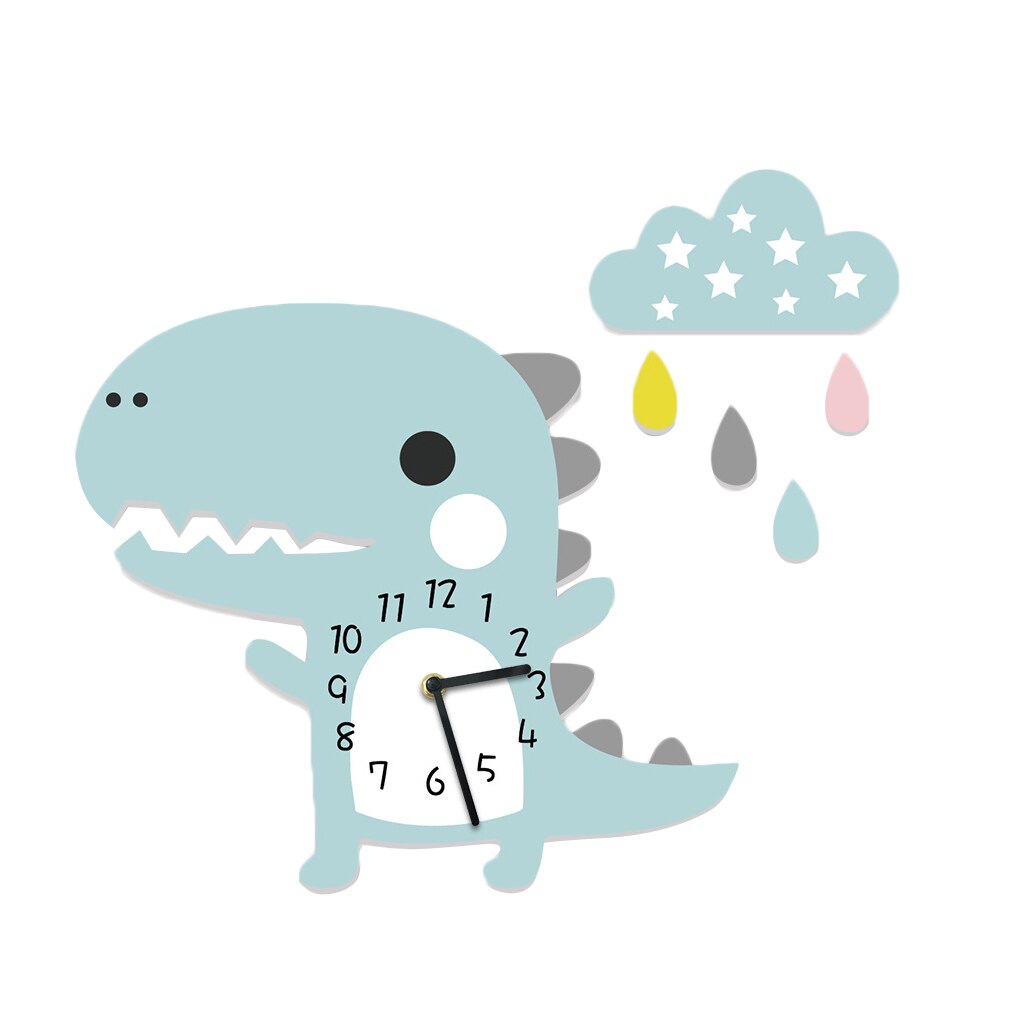 Cartoon Wall Clock Set Home Children Bedroom Living Room Silent Clock Kindergarten Bedroom Background Home Decoration: NO.2