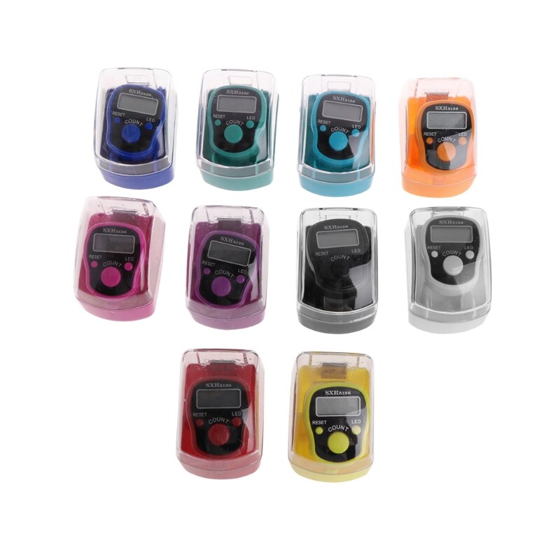 5-Pack Digital Tally Counters With LCD Display - Handheld Clickers For Counting Events, People & Inventory