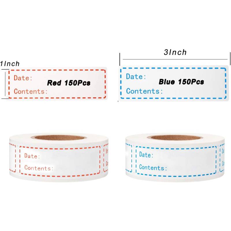 125pcs Freezer Food Label Self-Adhesive Date Label Food Storage Sticker Removable Refrigerator Label Waterproof Writable Sticker