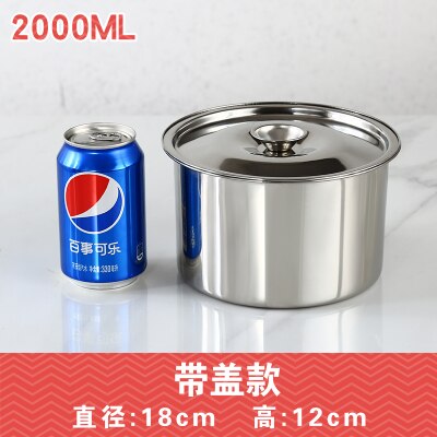 kitchen accessories meal prep serving bowl soup pot with lid ureens noodle cans seasoning oil container 1pc: 2000ml