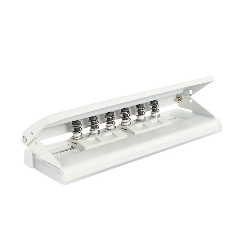 White 6 Hole Punch Loose-Leaf Standard Puncher Paper Adjustable Stapler Home Office Binding Supplies Student Stationery Equipmen