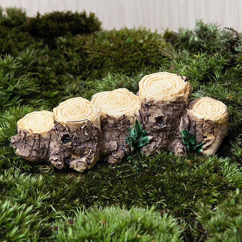 Tree Stump Miniature Fairy Figurines Resin Bonsai Micro Landscape DIY Crafts Fairy Garden Miniatures Decoration