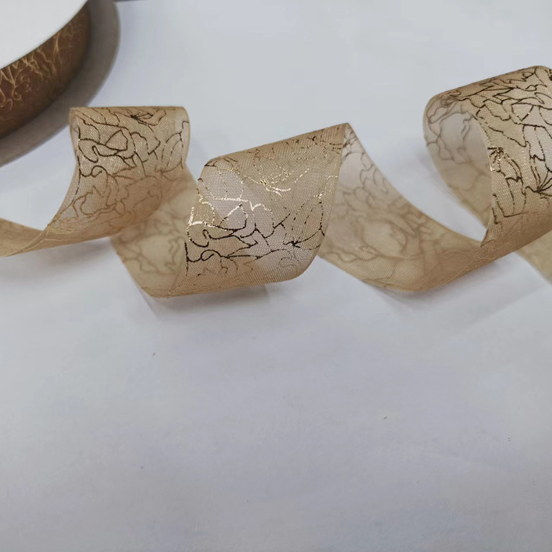 4 Meter SchöNe Gold Stanzen Band Band Spitze trimmen DIY Bestickt für Bogen Tasche Zubehör NäHenne Dekoration: transparent