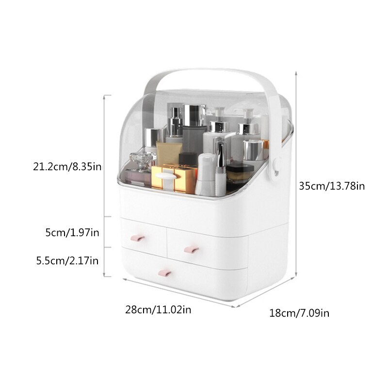 Makeup Organizer Organizer Box Makeup Storage Makeup Box Acrylic Makeup Organizer Acrylic Container Eyelash Mirror