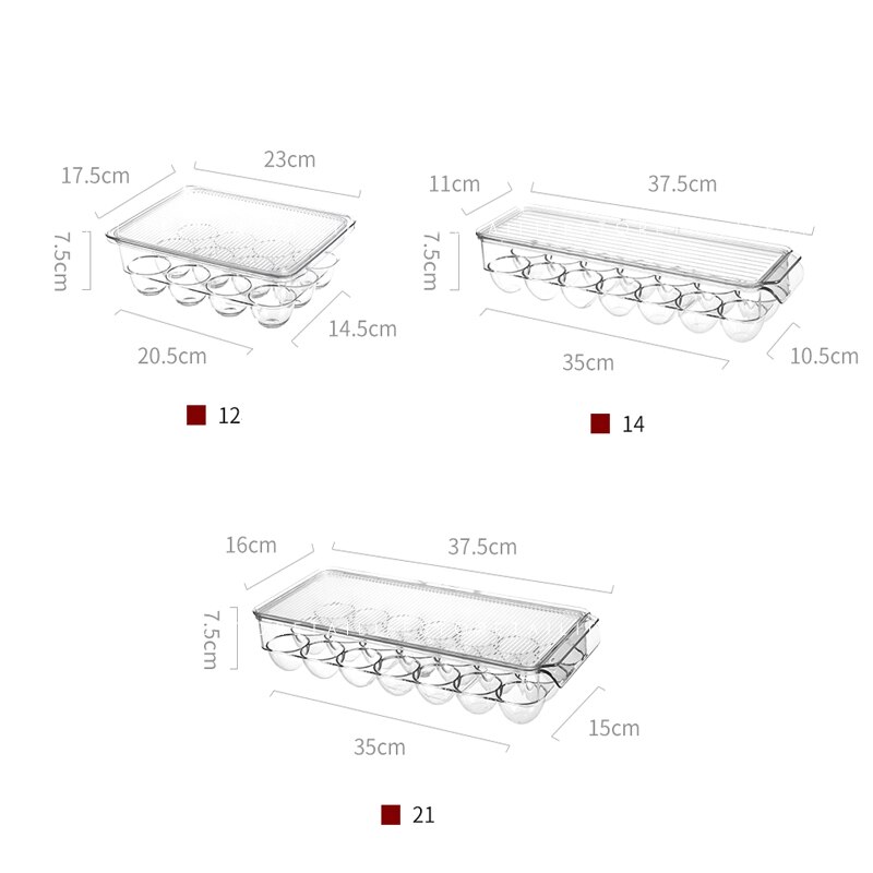 Japanse HUISDIER 21 Grid Eierdoos Koelkast Opbergrek met Deksel Eieren Holder Thuis Organizer Scherper Koelkast Container Keuken Tool