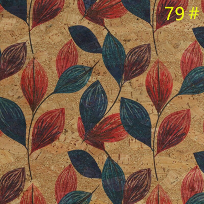 100 x135cm Umwelt Freundliche Natürliche Kork Druck Leder Stoff Gepäck Handtasche Holzmaserung Dekorative Stoff: 79