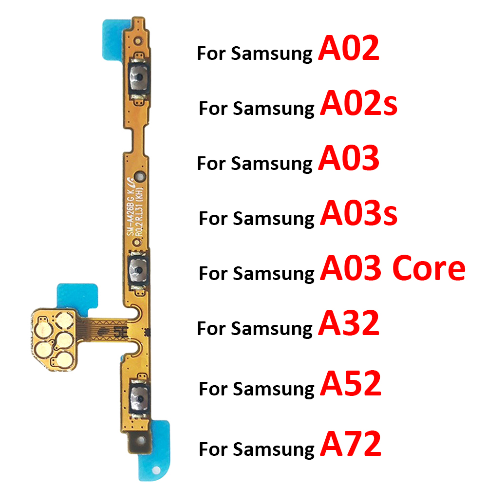 Power On Off Volume Zijknop Key Flex Kabel Voor Samsung Galaxy A02 A02S A12 A9 A920F A32 A42 a52 A72 A03s A03 Core 4G 5G