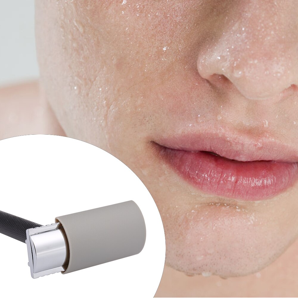 Plastic Double Edge Razor Head Sleeve Long Handle Razor Protective Case Fits All Safety Razor Heads