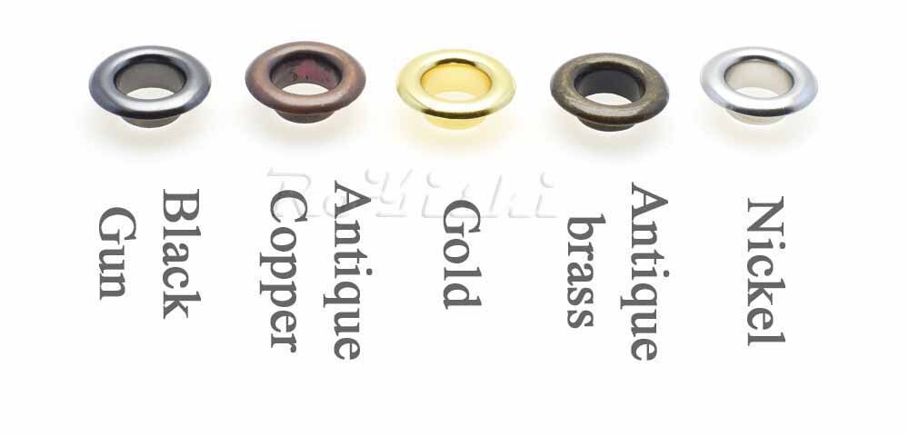 200pcs/pack Metal Eyelets Grommets 10MM 13MM for Leather Craft DIY Scrapbooking Shoes Practical Accessories
