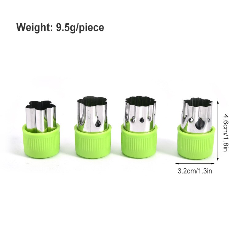 12 Pcs Vegetable Shape Cutter Set Flower Star Mold Cookies Cutter Fruit Slicing Stencil Kids Baking Cookie Mold DIY Baking Tools