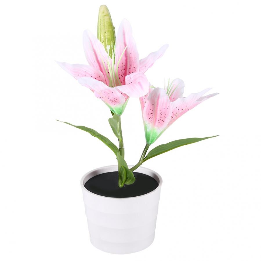 Solar Led Kunstmatige Lelie Lamp Simulatie Bonsai Decor Bloem Licht Voor Home Decoratie Kunstmatige Bloem Licht: Default Title