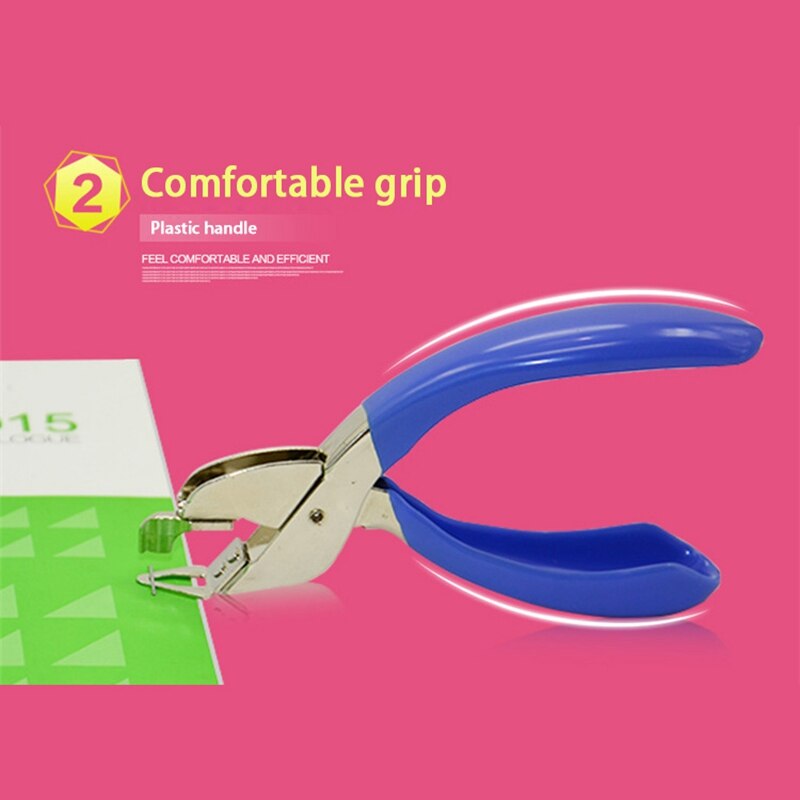 AAAJ-Handheld Staple Remover Lifter Opener Spring-loaded Staple Puller for Office School Home Use