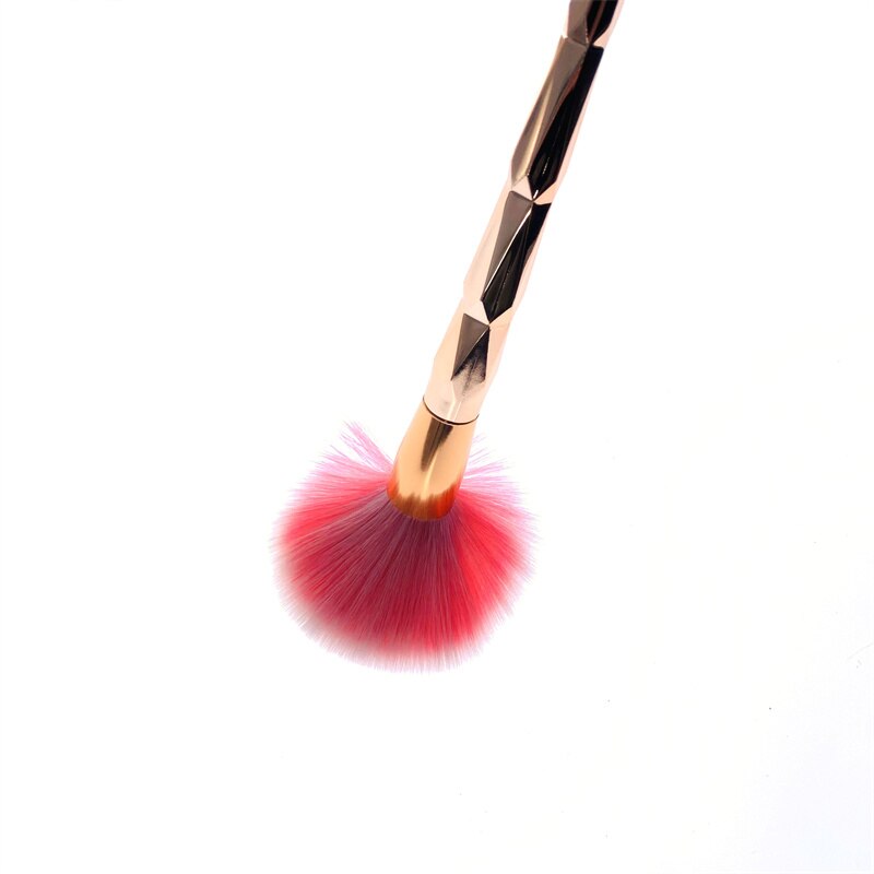 11pcs Diamond Fish Makeup Brush Set Foundation Blending Power Eyeshadow Contour Concealer Blush Cosmetic Beauty Make Up