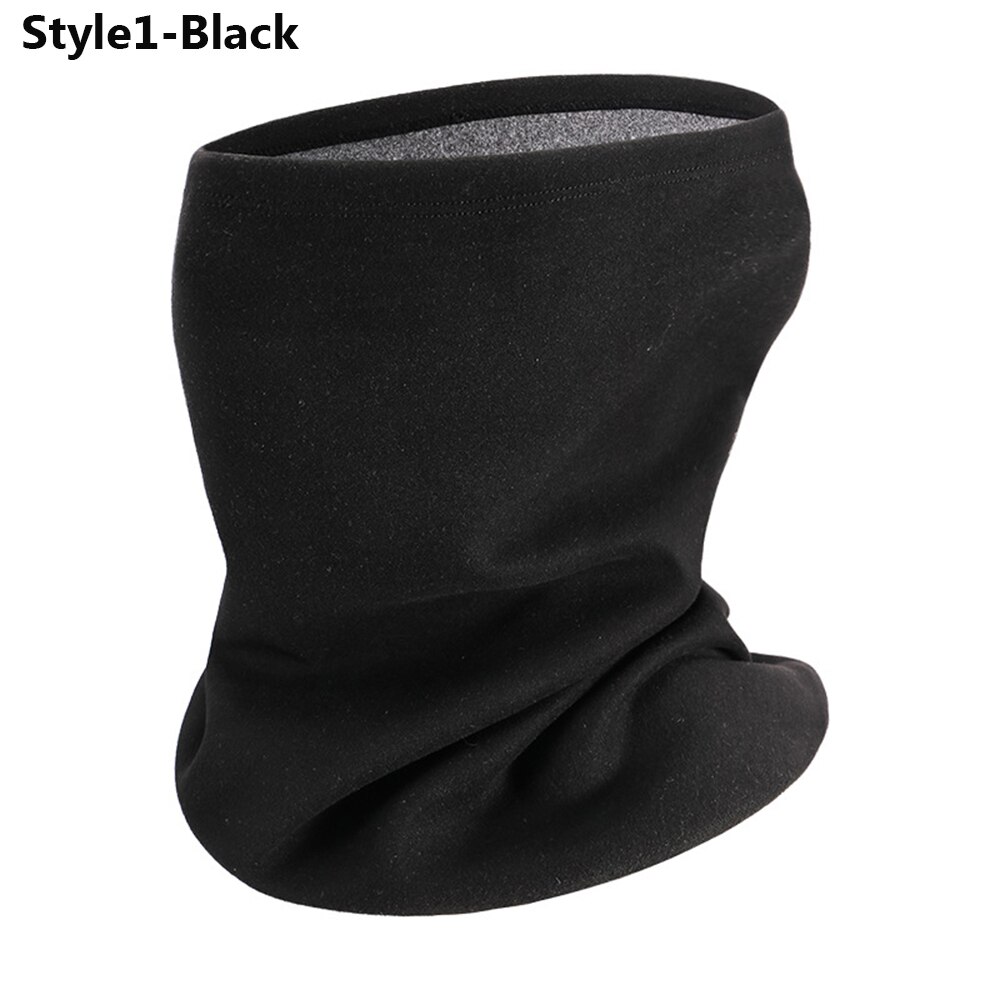 1PC Unisex Winter Wind-proof Face Mask Neck Warmer Cycling Bandana Caps Magic Bandana Scarf Outdoor Sports Motorcycle Headwear: Style1	Black