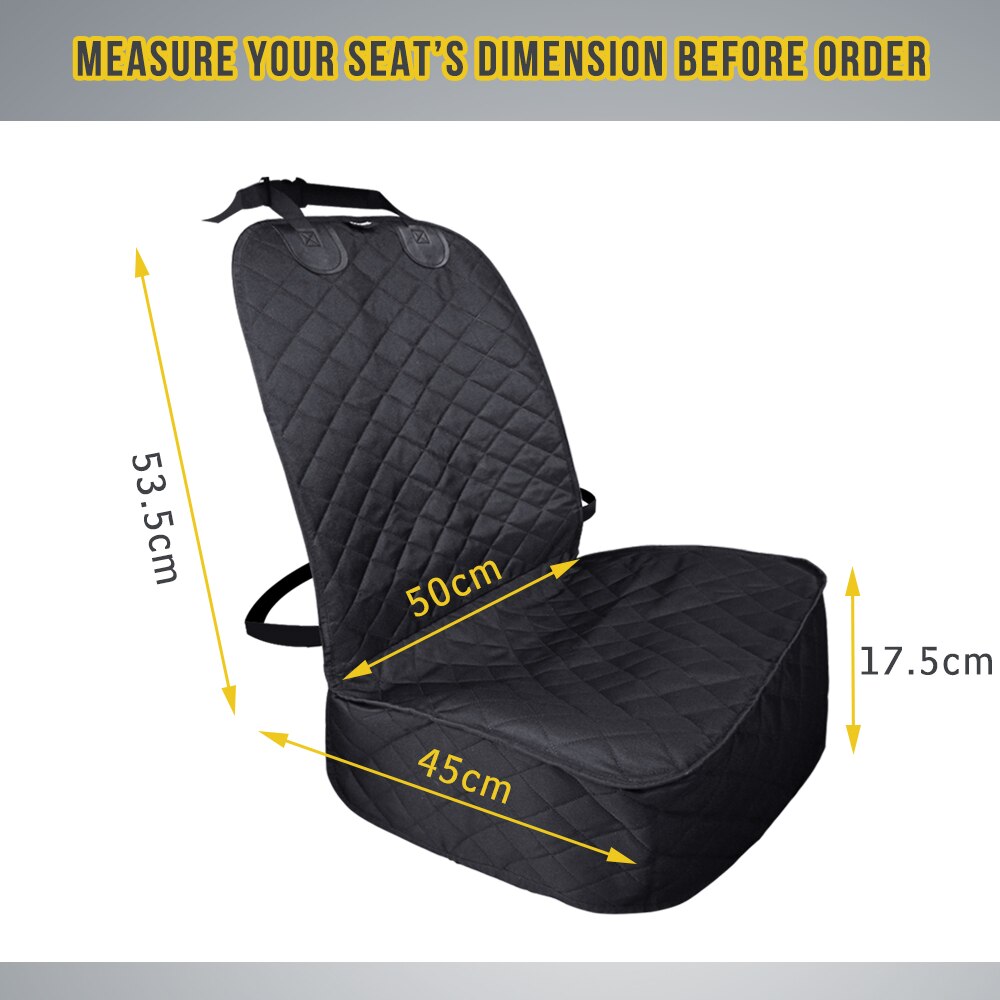 Protector para asiento de coche para perros y gatos, estera frontal impermeable, de tela Oxford, suave, lavable, ideal para transporte de mascotas