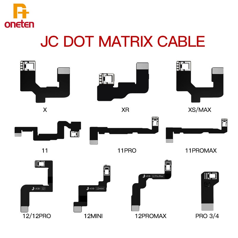 Oneten Jc Dot Projector Flex Jcid Dot Matrix Kabel Voor Iphone X Xr Xs 11 11PRO Pro Max 12 Mini pro 3/4 Dot Projector Lezen Schrijven