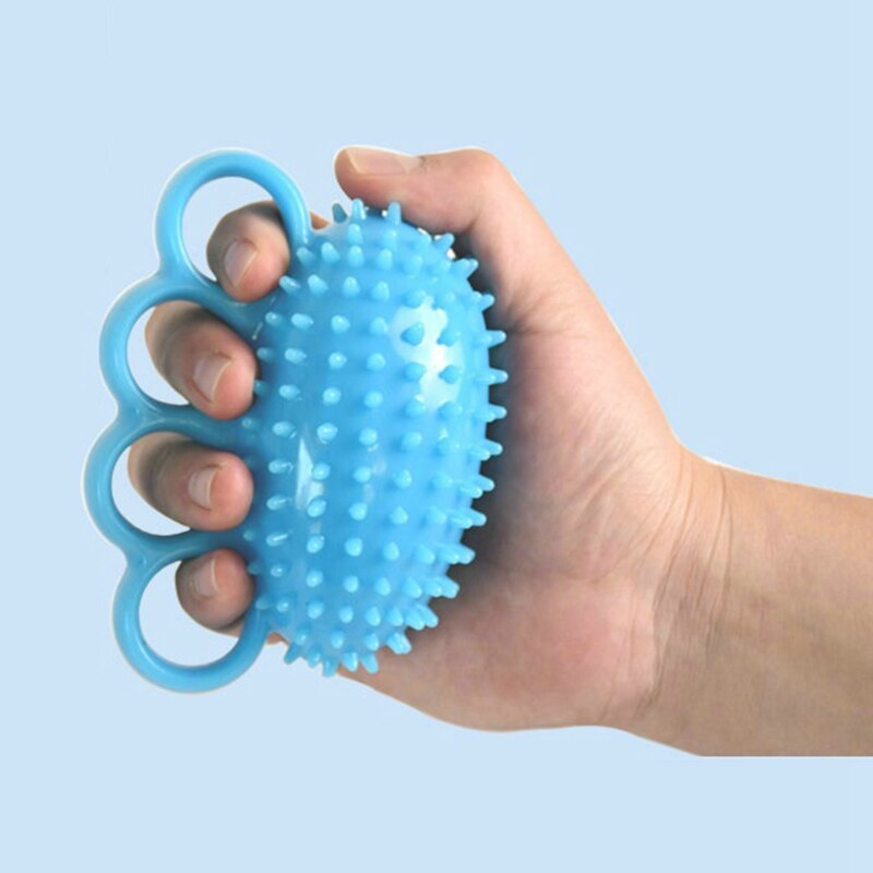 Hand Grips Revalidatie Bal Borstel Expander Massage Ontspannen Handen Sporter Strengthener Fidget Speelgoed Onderarmen Training Blue