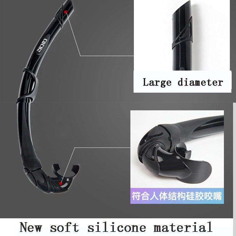 Silicone Snorkel Dry Breathing Tube Underwater Water Sports Swimming Diving Snorkeling Adults Swim Pool Air Tube
