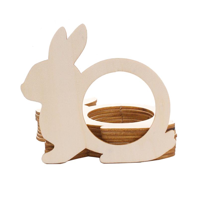 20PCS Rabbit Shape Wood Napkin Rings Napkin Buckles Party Napkin Holders Towel Buckles
