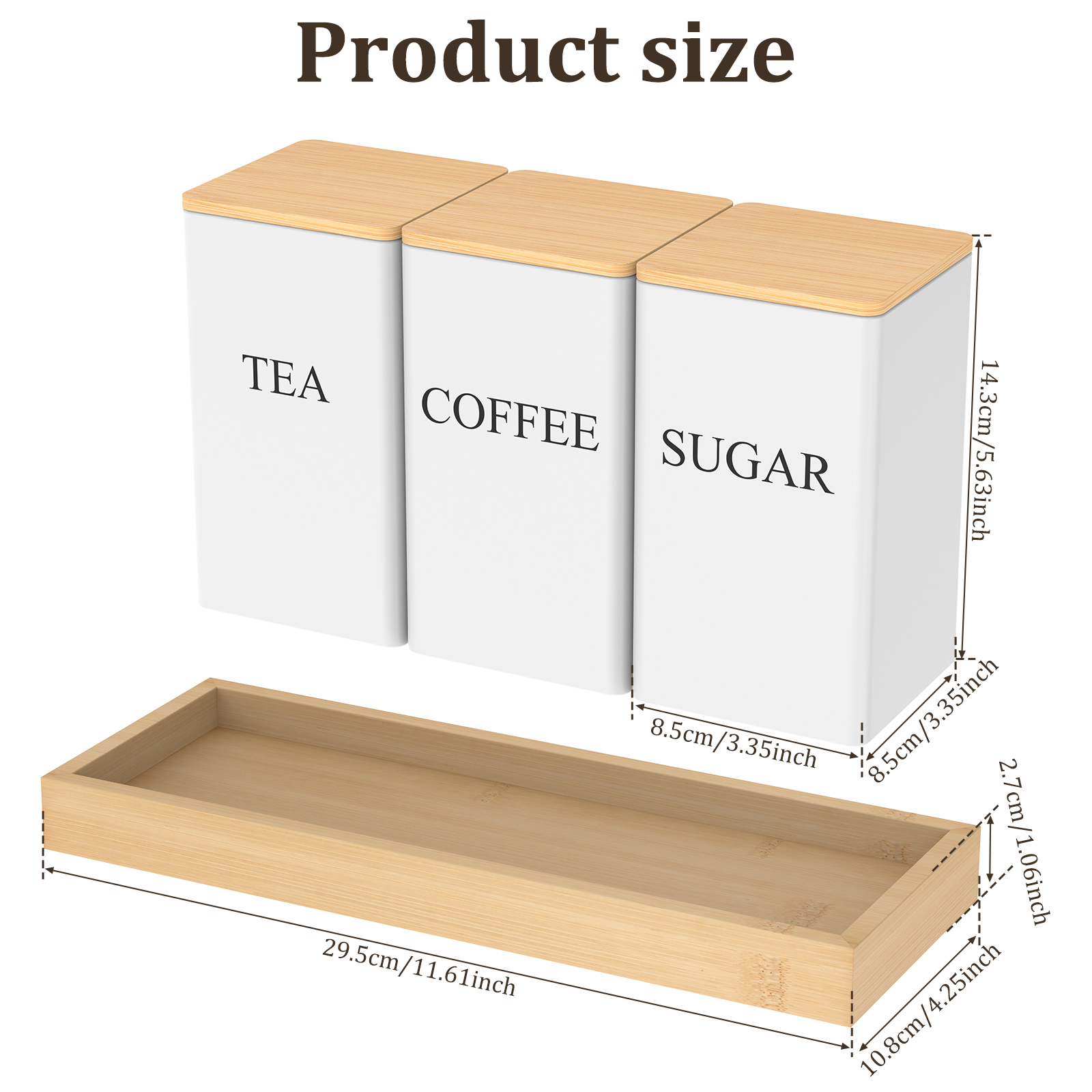 Boîte de stockage de grains de café, 3 pièces, thé, sucre, bouteille fendue de grains de café, boîte de scellage de café, accessoires de cuisine: Bleu profond