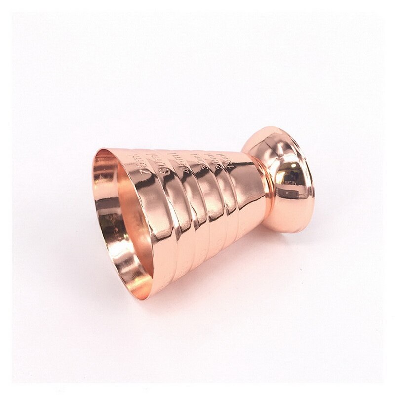 Onza Jigger Bar Cocktail Drink Mixer licor taza de medición 75ml vaso de medición de acero inoxidable Mojito Measurer taza de café #9: rose gold