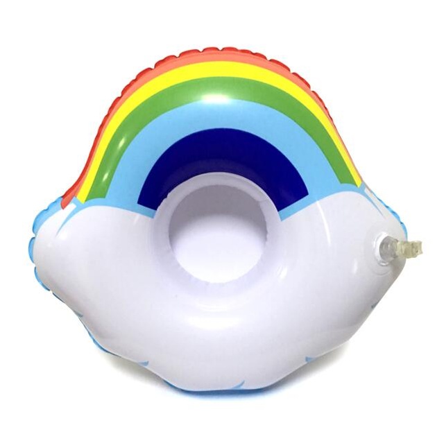 Mini Drijvende Bekerhouder Zwembad Zwemmen Ring Water Speelgoed Party Drank Boten Baby Zwembad Speelgoed Opblaasbare Drink Houders Swimring C: 3