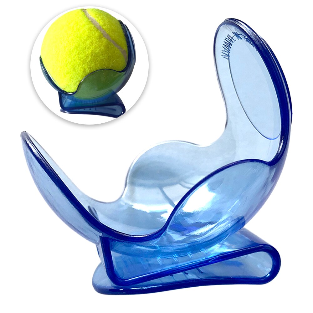Tennisboldklip tennisboldholder talje klip gennemsigtig holder træningsudstyr tennisboldtilbehør: Blå