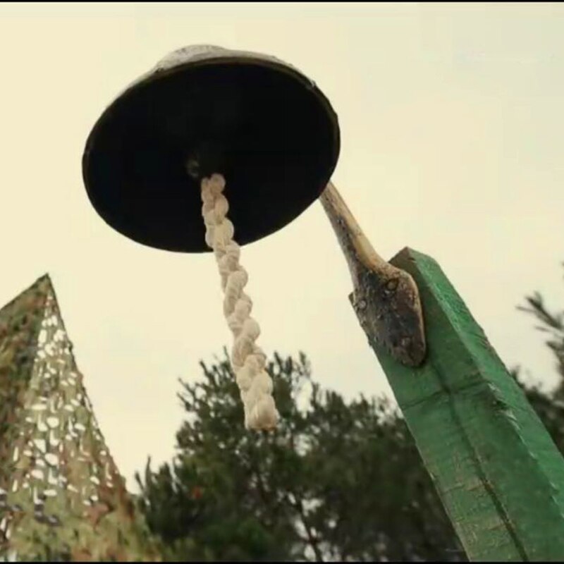 12cm Jahrgang Gusseisen Türklingel Glocke Französisch Schmiedeeisen Zauberstab Dekoration Anhänger Halterung Garten Veranda Hängen Dekor Tür Glocke