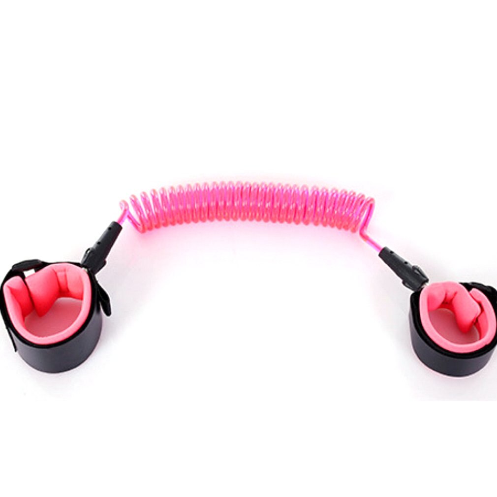 Toddler Baby Kids Safety Harness Cut Continuously Child Leash Anti Lost Wrist Link Traction Rope: pink 2.5m