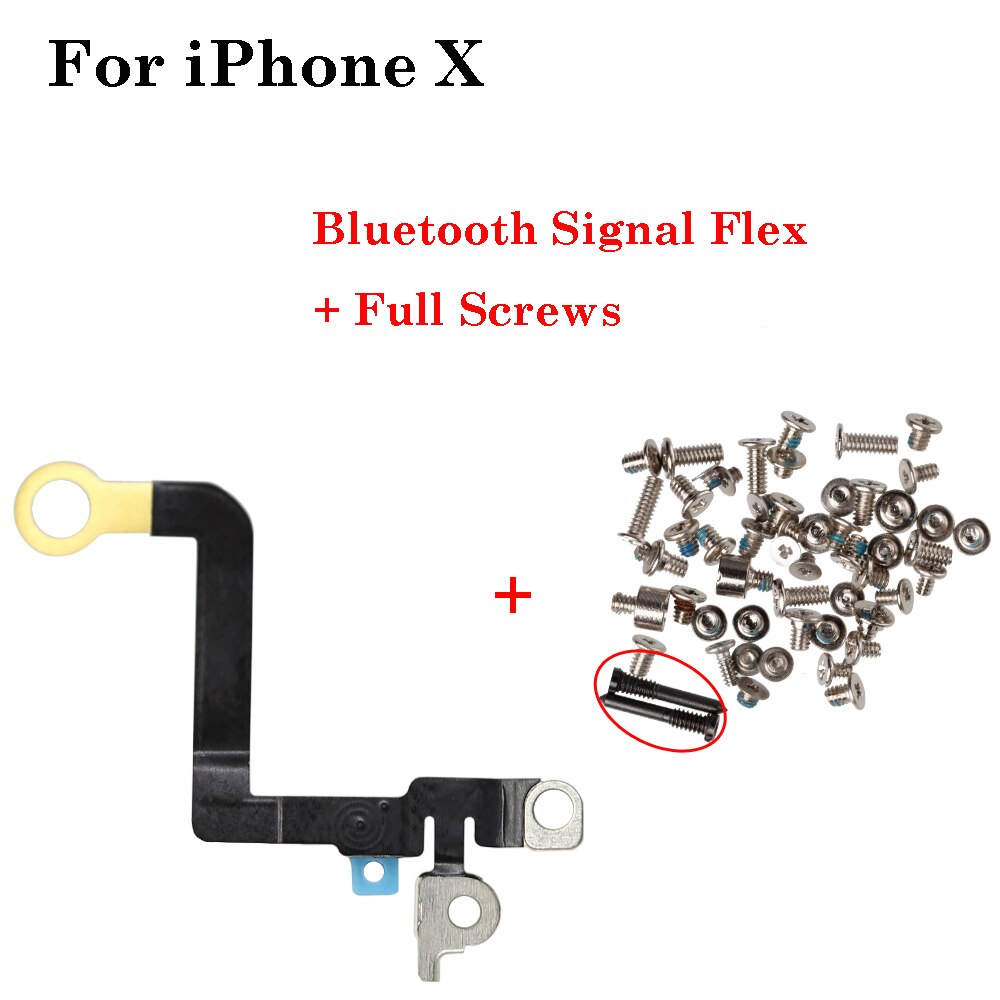 1einstellen Für iPhone X XR XS MAX NFC Kamera Clip Bluetooth + Schrauben + Wasserdichte Aufkleber Signal Antenne biegen kabel Ersatz Patrs: Pro X nfc Schrauben