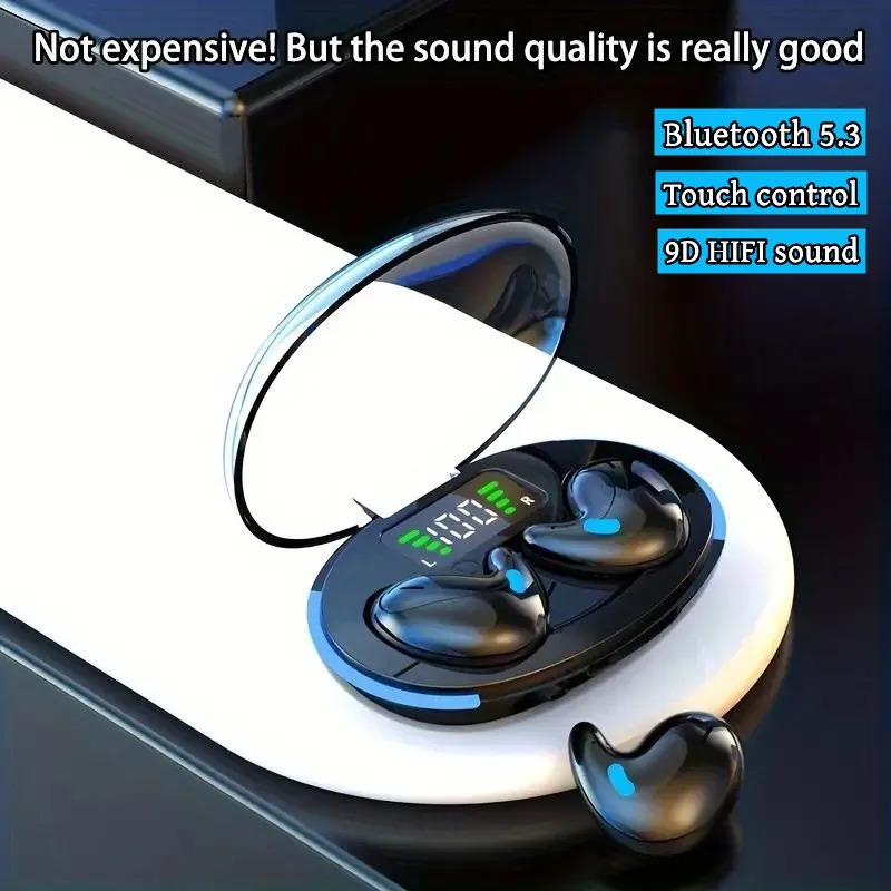 X55 Mini Draadloze Koptelefoon Bluetooth Hoofdtelefoon Ruisonderdrukking Sport Game Slaap Bluetooth50 Oordopjes HIFI Stereo Muziek Headset