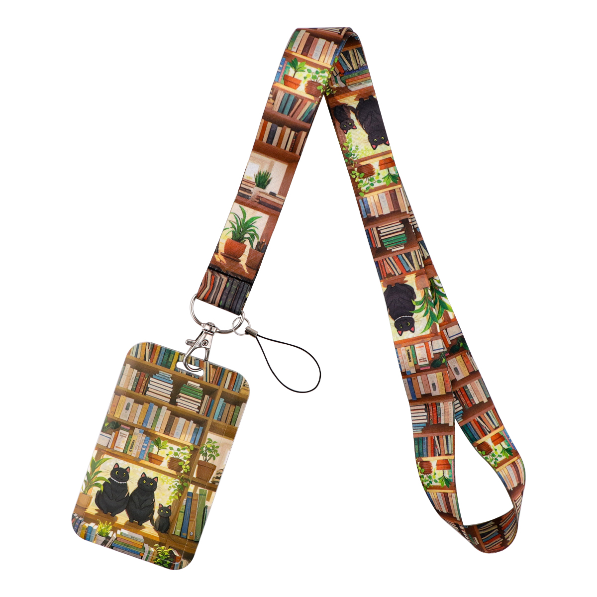Cartoon Cat Lanyard Keychain Multifunction ID Card Badge Holder Camera USB Cell Phone Neck Strap Key Ring Accessories