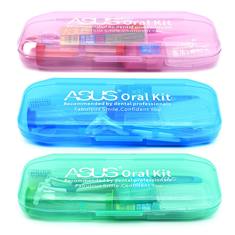 Orale Schoon Gereedschap Orthodontische Oral Care Kit, Tandenborstel Mond Spiegel Interdentale Borstel Dental Floss, orthodontische schoon pak
