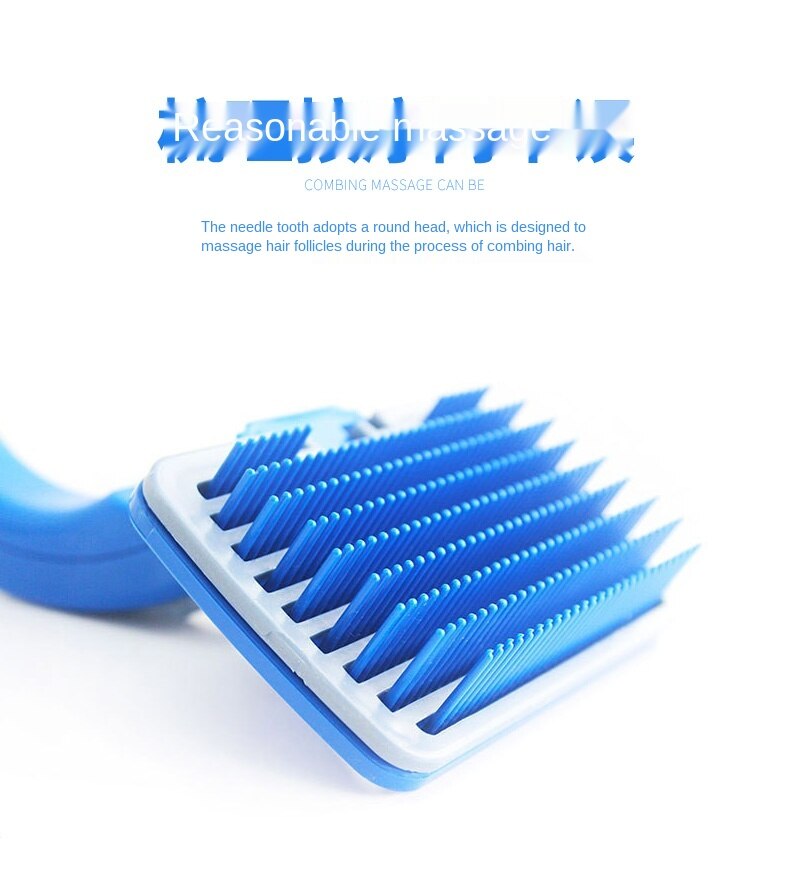 Stylingkammen voor huisdieren, kammen voor huisdieren, hondenschoonheid, haarloze plastic automatische kam, hondenborstel, dierenbenodigdheden, hondenbenodigdheden