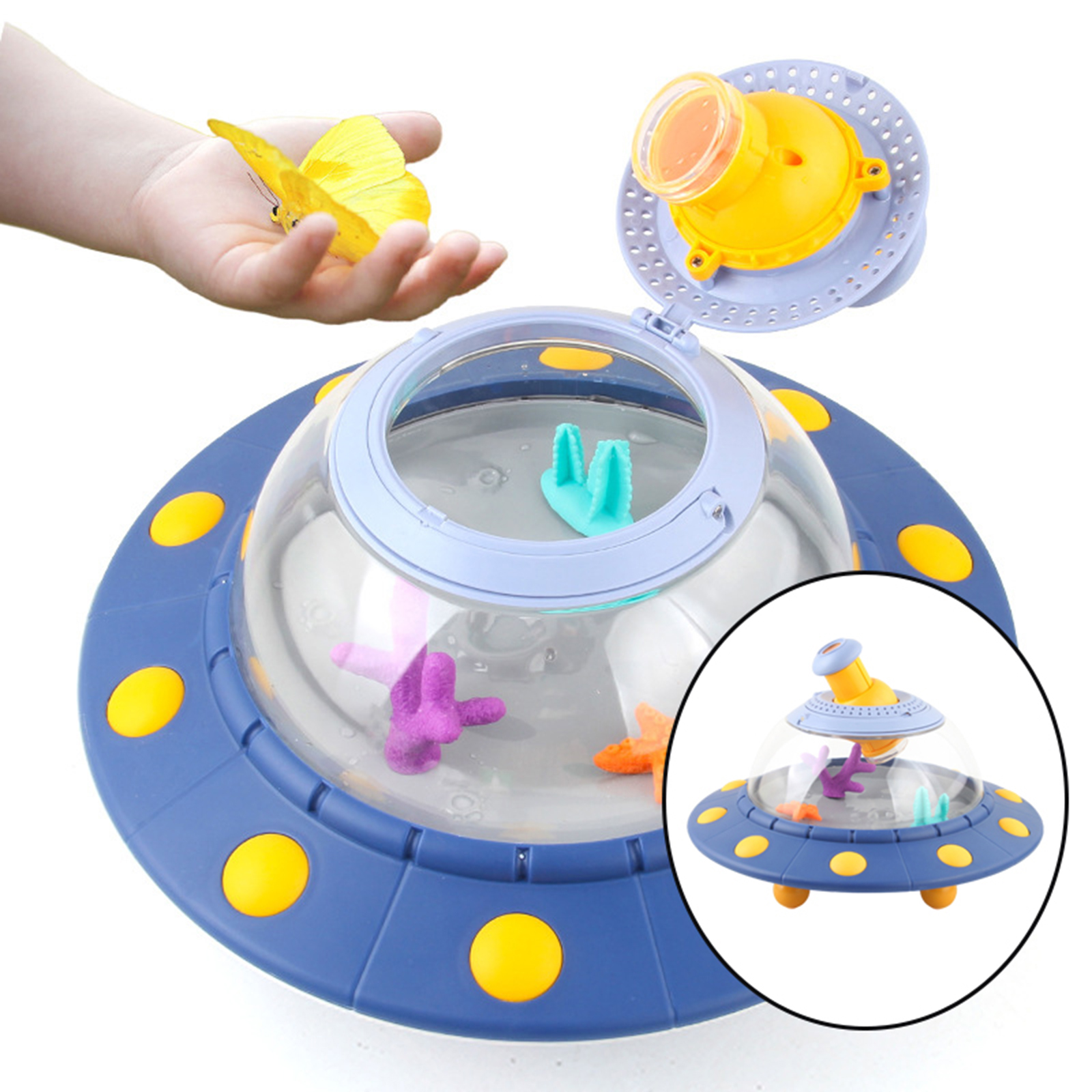 Portable Critter Catcher Box Bug Observation Barrel Transparent Insect Cage