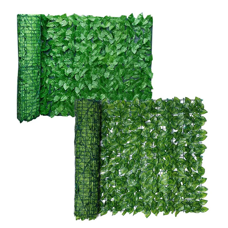 50X100/300cm Artificial Ivy Hedge Green Leaf Fence Panels Faux Privacy Fence Screen for Home Outdoor Garden Balcony Decoration