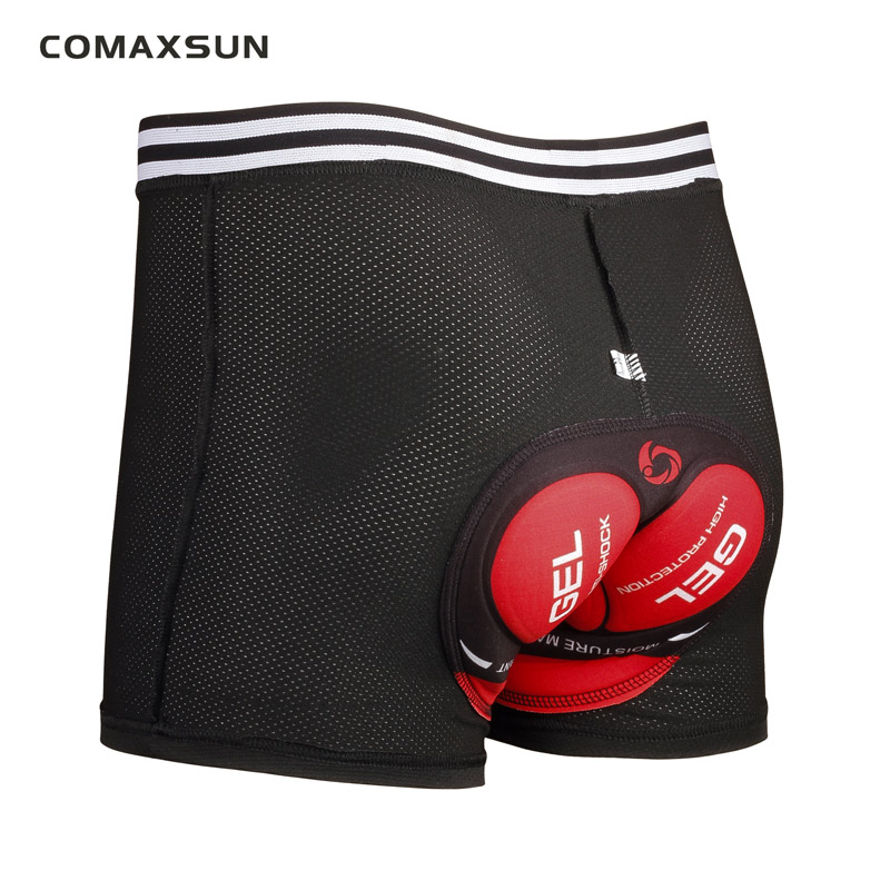 COMAXSUN Cycling Shorts Pro 5D Gel Padded Shockproof Black Underpant Bicycle Bike Underwear Cycling Shorts Cycling Underwear: STYLE 02 / XXL